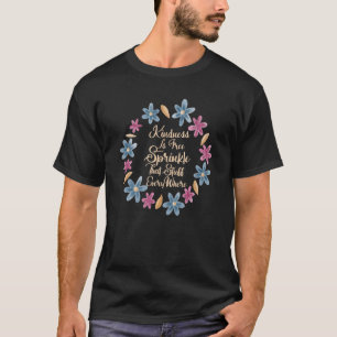 T-shirt Kindness Est Libre Enfants Unité Day Bully Flower