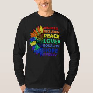 T-shirt Kindness Inclusion Paix Amour Égalité Espoir Plong