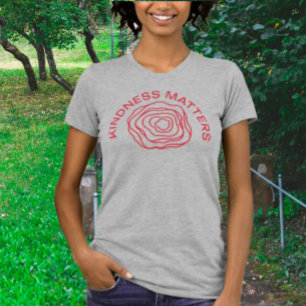T-shirt Kindness Matters – Motif abstrait de rose 