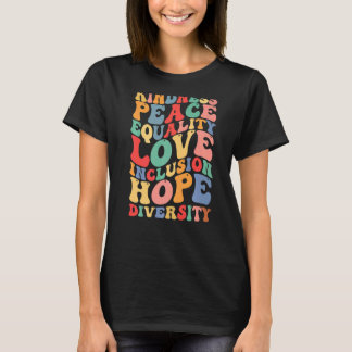 T-shirt Kindness Paix Égalité Inclusion Diversité humaine