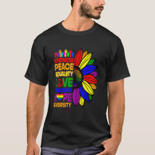 T-shirt Kindness Peace Equality Love Inclusion Hope Lgbt S