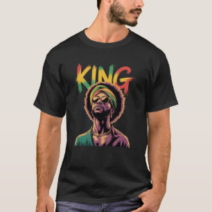 T-shirt King - Black Pride Rasta Couleurs Design
