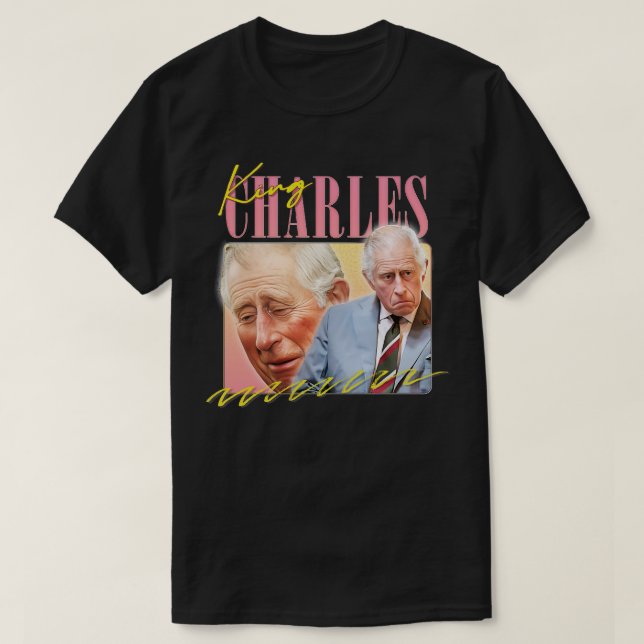 T-shirt King Charles Retro Ventilateur esthétique Design 4 (Design devant)