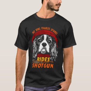 T-shirt King Charles Spaniel Circule Shotgun Drôle Hallowe