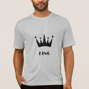 T-shirt King Custom Text Black Crown Image Men's S