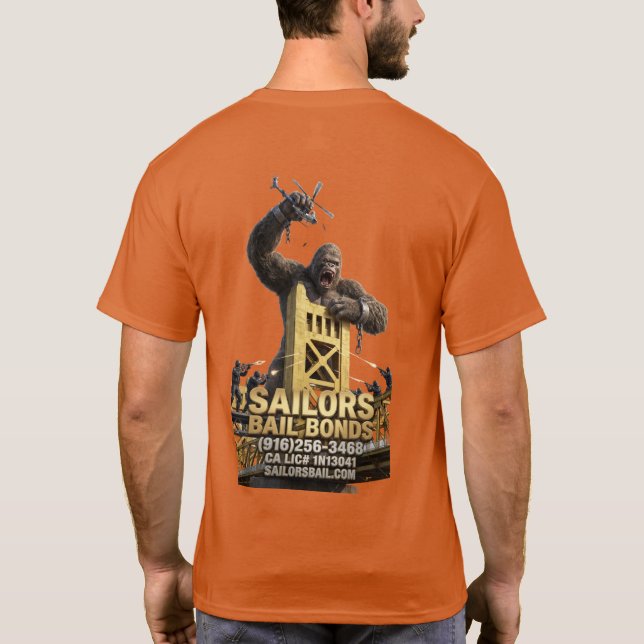 T-shirt King Gorilla Engages LEO (Dos)