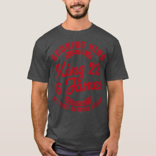 T-shirt King James The Scoring King Basketball Texte rouge