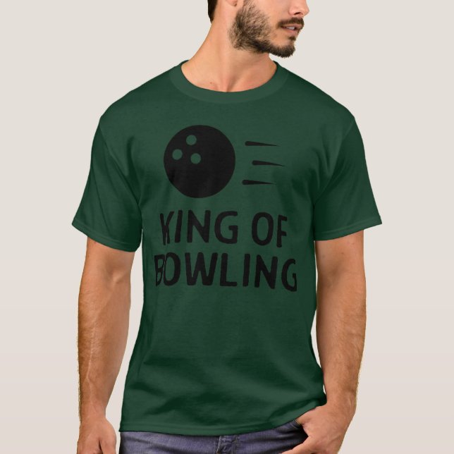 T-shirt King Of Bowling Quote Bowler Quote Saying retro (Devant)