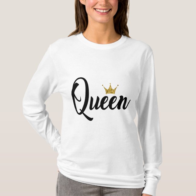 T-shirt King Queen couple (Devant)