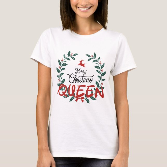 T-shirt King & Queen Couple jumelé Noël (Devant)