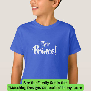 T-shirt King Queen, Leur Prince, Princesse Famille Corresp
