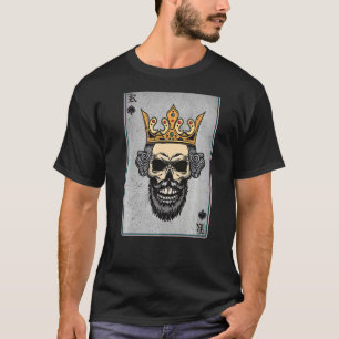 T-shirt King Skull and Queen - 22 Cartes Coeurs Flush Coup