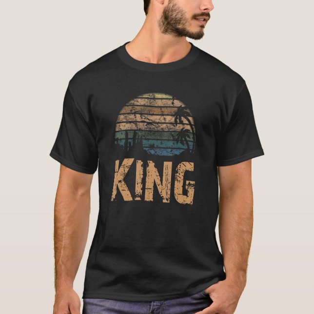 T-shirt King Vintage Sunset College (Devant)