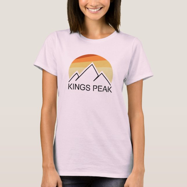 T-shirt Kings Peak Utah Retro (Devant)