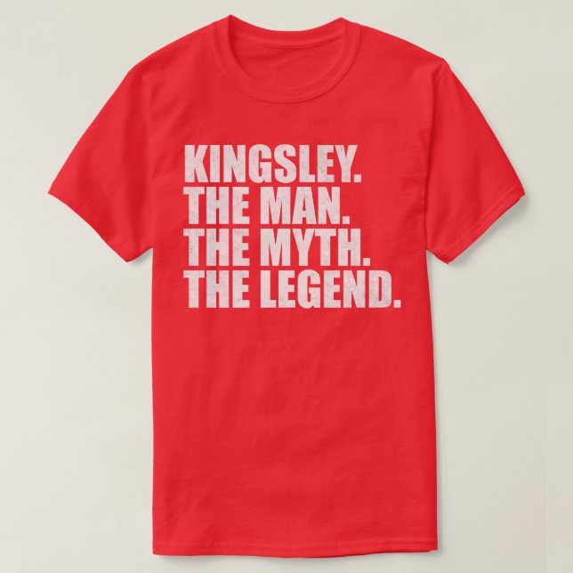 T-shirt KingsleyKingsley Nom Kingsley prénom (Design devant)