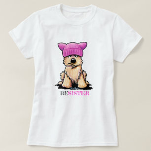 T-shirt KiniArt Cairn Terrier Chapeau Rose
