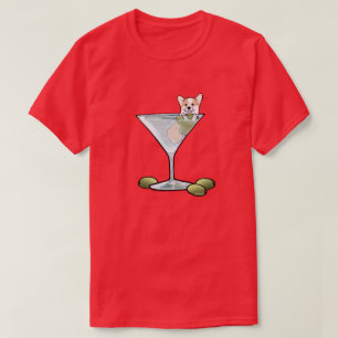 T-shirt KiniArt Corgi Martini