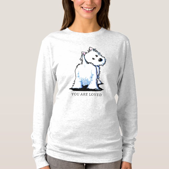 T-shirt KiniArt Fluffybutt Westie (Devant)