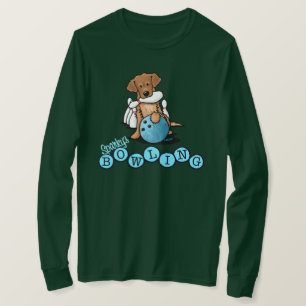 T-shirt KiniArt Golden Retriever Bowling