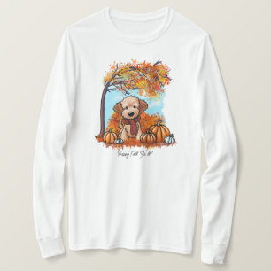 T-shirt KiniArt Goldendoodle Pup Automne
