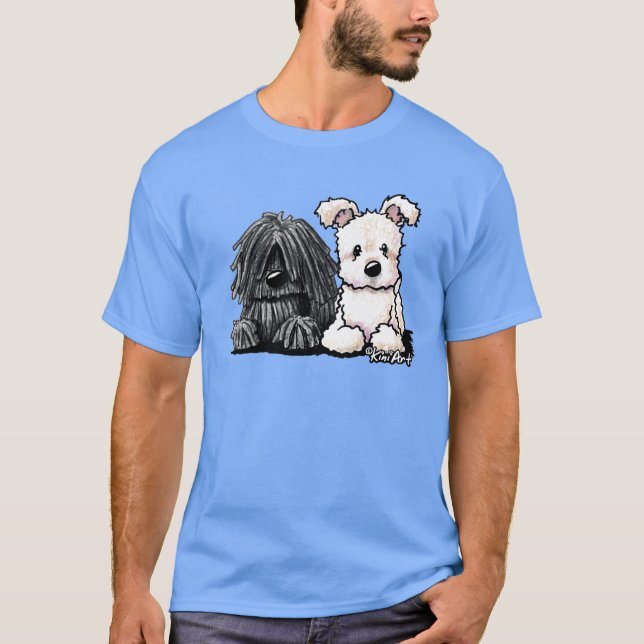 T-shirt KiniArt Puli et Pumi (Devant)