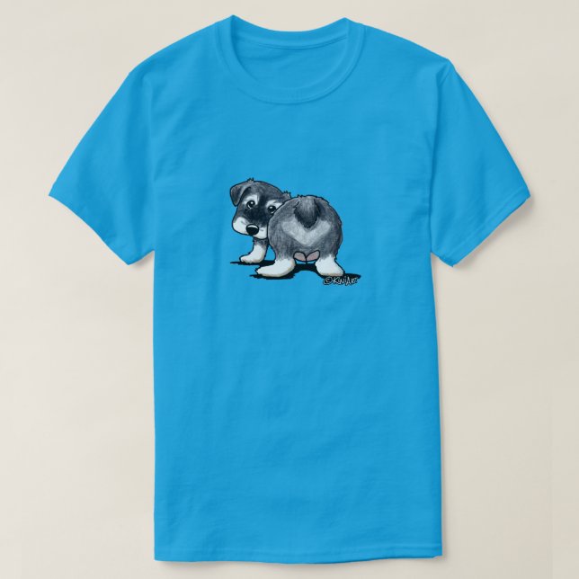 T-shirt KiniArt Schnauzer Puppy Moon (Design devant)