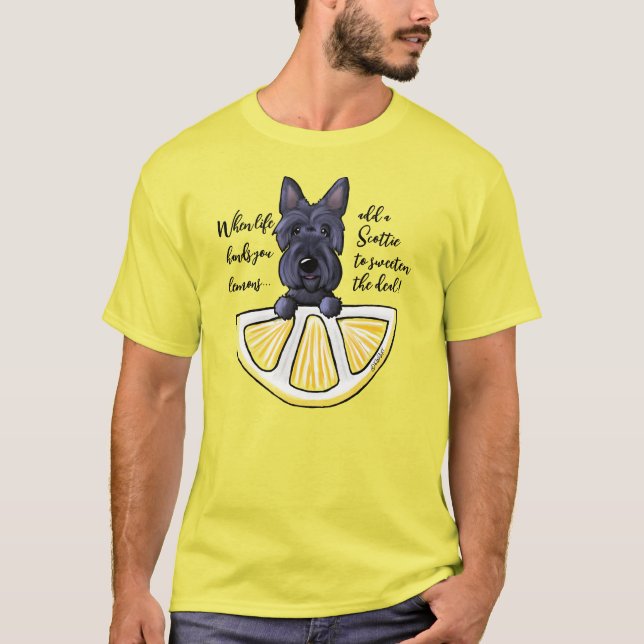 T-shirt KiniArt Scottie Life Lemons (Devant)
