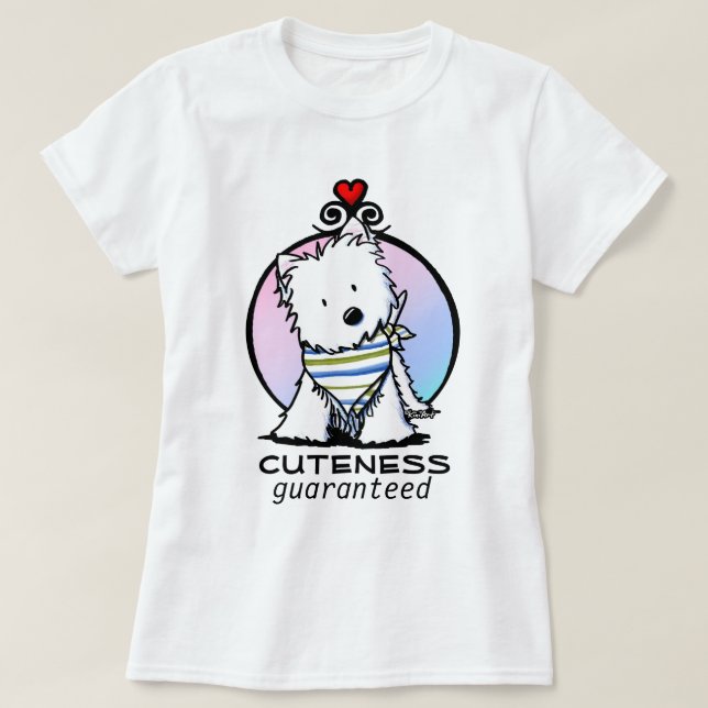 T-shirt KiniArt Westie En Écarf (Design devant)