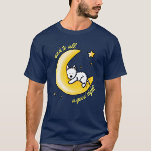T-shirt KiniArt Westie Moon Lover