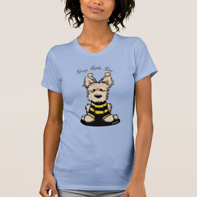 T-shirt KiniArt Wheaten Scottie Bee (Devant)