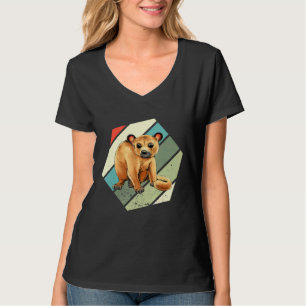 T-shirt Kinkajou Hexa Rétro Vintage nuit Ape Prehensile A