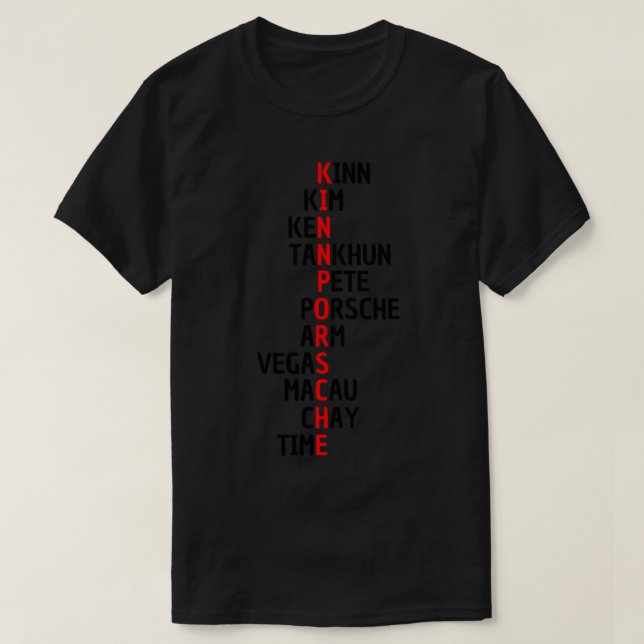 T-shirt Kinnporsche Sticker De Pot De Série (Design devant)