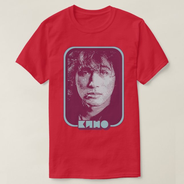 T-shirt KINO Viktor Tsoi Retro Design (Design devant)