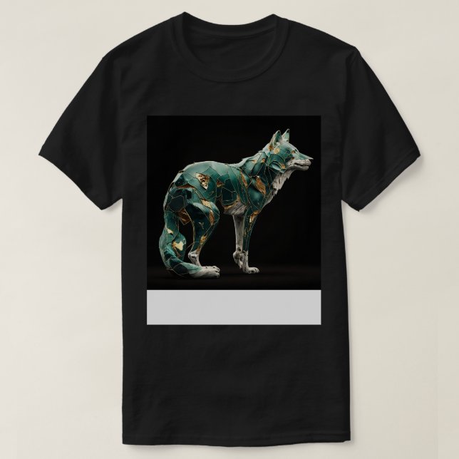 T-shirt Kintsugi Jade Wolf Aof Force et résilience 1 (Design devant)