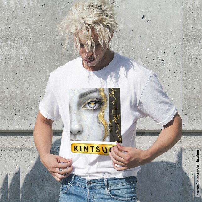 T-shirt KINTSUGI Mens (KINTSUGI t-shirts By Poet Adiela Akoo - great gifts - 
reminding you that you are resilent)