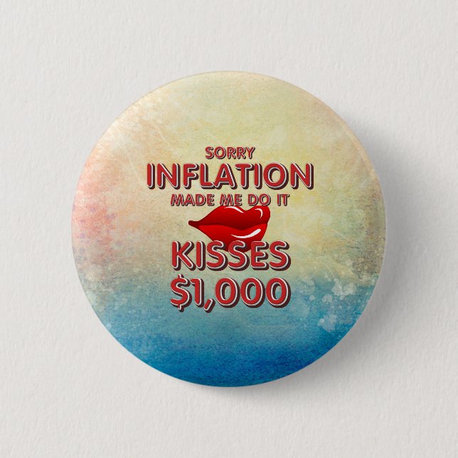 T-SHIRT Kiss - Inflationstasten Button (Vorderseite)