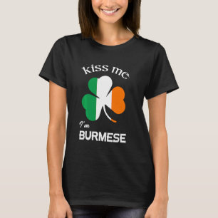 T-shirt Kiss Me I M Birman Shamrock Birmanie St Patrick S
