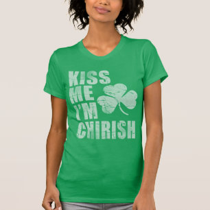 T-shirt Kiss Me Je suis Chirish St Patrick's Day