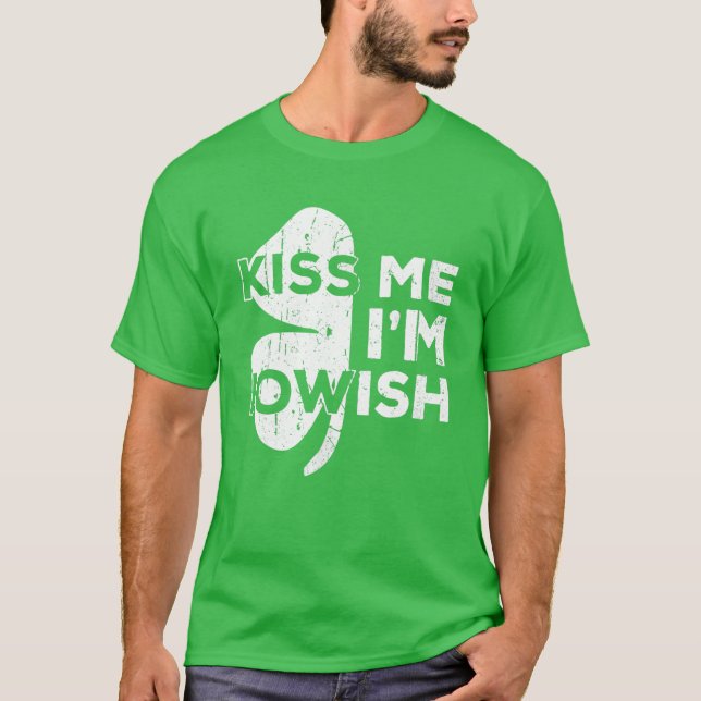 T-shirt Kiss Me Je suis Iowish Saint Patrick Day Cadeau (Devant)