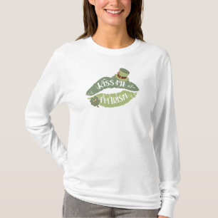T-shirt Kiss Me Je suis Irlandais Retro Green Lips St. Pat