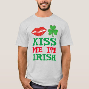 T-shirt Kiss Me Je suis Irlandais Shamrock de la Saint Pat