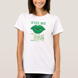 T-shirt Kiss Me Je suis Irlandais St. Patrick's Day Shamro