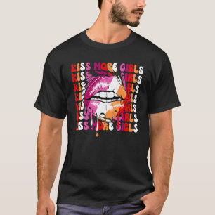 T-shirt Kiss More Girls Lesbian Pride Flag LGBTQ Pride LGB