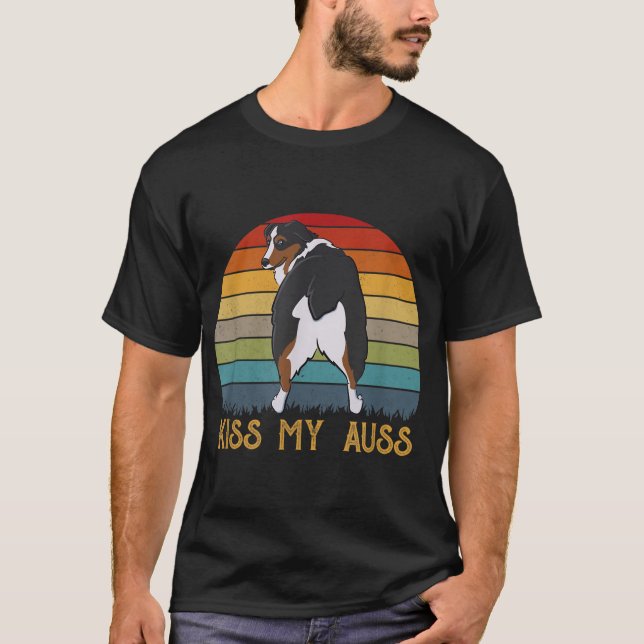 T-shirt Kiss My Auss Funny Aussie Maman Aussie Propriétair (Devant)