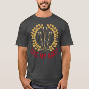 T-shirt Kiss My Darts Joueur Dartboard Bullseye