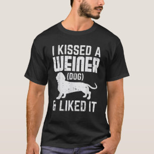 T-shirt Kissed Weiner Chien J'Ai Aimé Il Drôle Animal Anim
