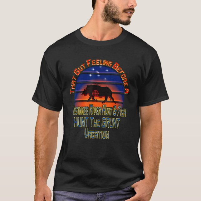 T-shirt Kissimmee Rivière Chasse Et Vacances Pêche (Devant)