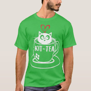 T-shirt Kit Amoureux des chats Thé Lover Cute et drôle Cha