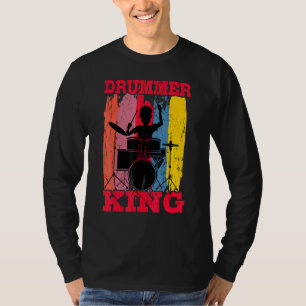 T-shirt Kit batterie batteur King Kit Piège Snare Bass Hi-