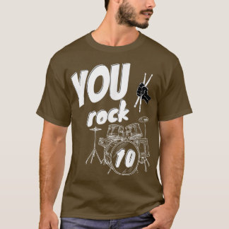 T-shirt Kit de batterie 10e anniversaire pour garçons et f